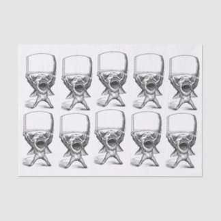 Man Shouting Holding Blank Sign Decoupage Collage Seidenpapier