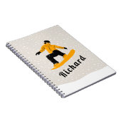 Man Snowboarden Individuelle Name Extreme Winter S Notizblock (Rechte Seite)