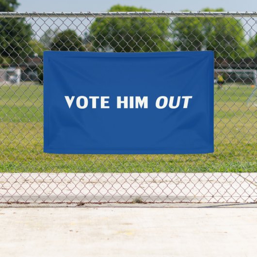 Man sollte ihn mit blauer und weißer moderner, mut banner (Insitu)
