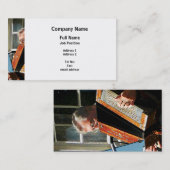 Man spielt Accordion Visitenkarte (Vorne/Hinten)