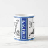 Man spielt Darts mit Oversized Darts. Kaffeetasse (Mittel)