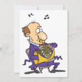 Man spielt ein französisches Horn Einladung (Vorderseite)