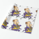 Man spielt ein französisches Horn Geschenkpapier (Ungerollt)