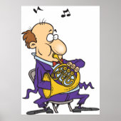 Man spielt ein französisches Horn Poster (Vorne)