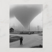 Man Staring in Tornado Postkarte (Vorderseite)