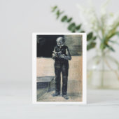 Man Stehend Reading a Book, Vincent van Gogh Postkarte (Stehend Vorderseite)