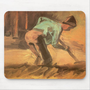 Man Stooph mit Stick oder Spade, Vincent van Gogh Mousepad