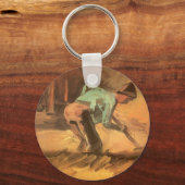 Man Stooph mit Stick oder Spade, Vincent van Gogh Schlüsselanhänger (Vorderseite)