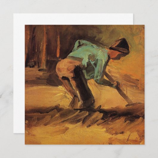 Man Stooping mit Stick, Spade von Vincent van Gogh (Vorne/Hinten)