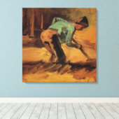 Man Stooping mit Stick, Spade von Vincent van Gogh Leinwanddruck (Insitu (Holzboden))
