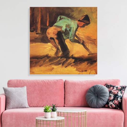 Man Stooping mit Stick, Spade von Vincent van Gogh Leinwanddruck (Insitu (Wohnzimmer))
