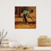 Man Stooping mit Stick, Spade von Vincent van Gogh Poster (Küche)