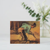 Man Stooping mit Stick, Spade von Vincent van Gogh Postkarte (Stehend Vorderseite)