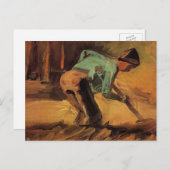 Man Stooping mit Stick, Spade von Vincent van Gogh Postkarte (Vorne/Hinten)