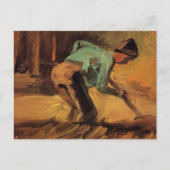 Man Stooping mit Stick, Spade von Vincent van Gogh Postkarte (Vorderseite)