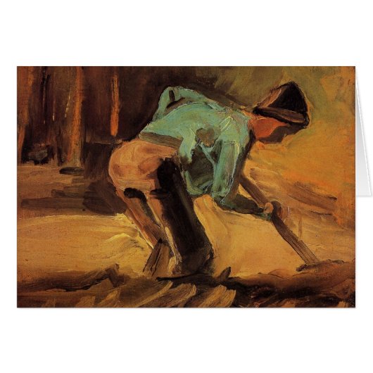 Man Stooping with Spade by Vincent van Gogh Card (Vorderseite (Horizontal))