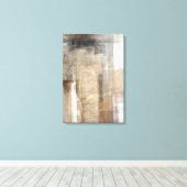 'Man Style' Beige und Braun Abstrakte Kunst Leinwanddruck (Insitu (Holzboden))