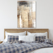 'Man Style' Beige und Braun Abstrakte Kunst Leinwanddruck (Insitu (Schlafzimmer))