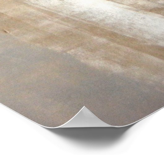 'Man Style' Brown und Beige Abstrakt Art Poster (Ecke)