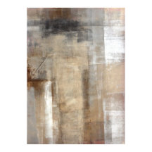 'Man Style' Brown und Beige Abstrakt Art Poster