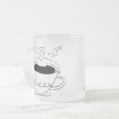 Man submerged in a cup of coffee mattglastasse (Vorderseite Links)