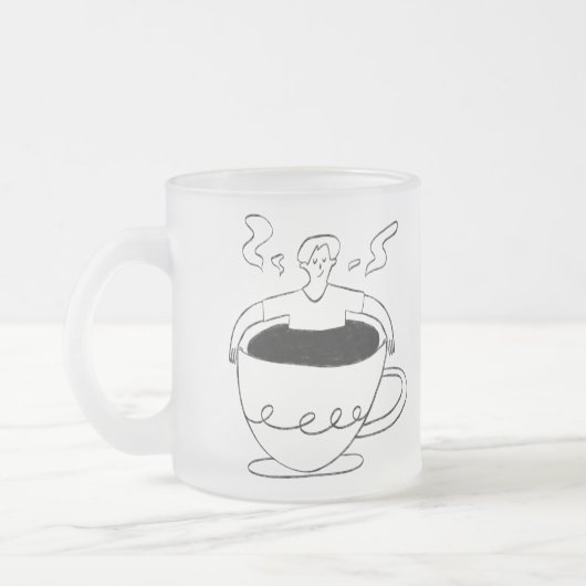 Man submerged in a cup of coffee mattglastasse (Links)