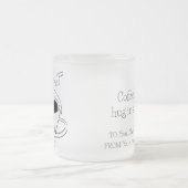 Man submerged in a cup of coffee mattglastasse (Mittel)