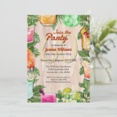 Man Summer Backyard Cocktail 60. Geburtstagsparty Einladung (Stehend Vorderseite)