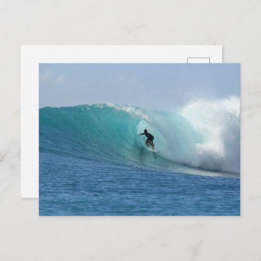 Man surft Wave Postcard Postkarte (Vorne/Hinten)