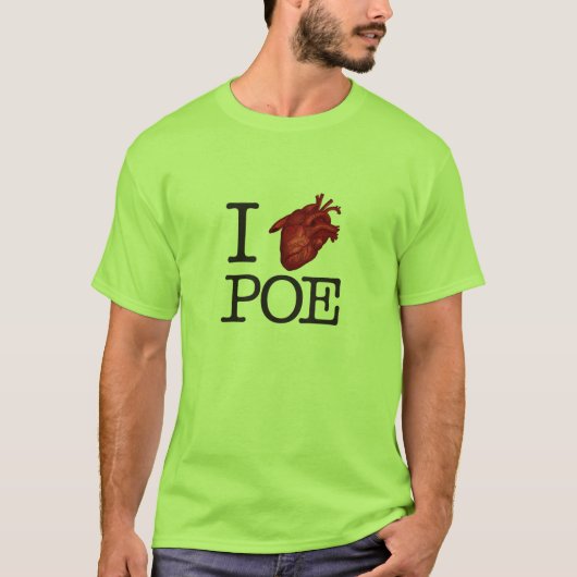 Man T-Shirt „Poe Heart " (Vorderseite)