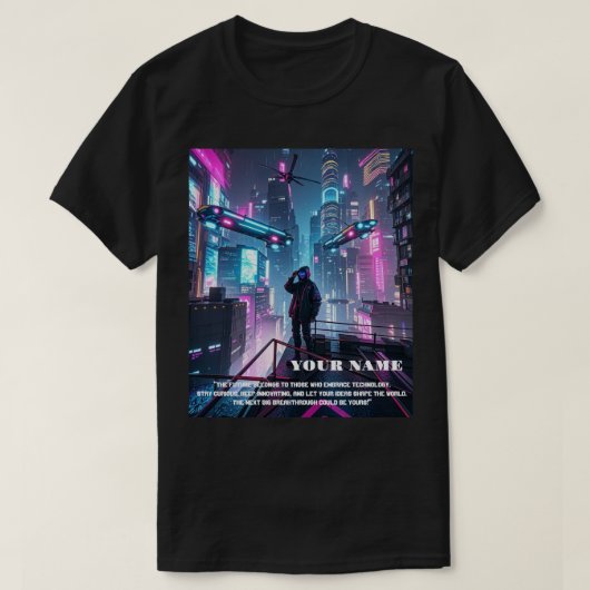 MAN T - SHIRT THEMA CYBERPUNK (Design vorne)