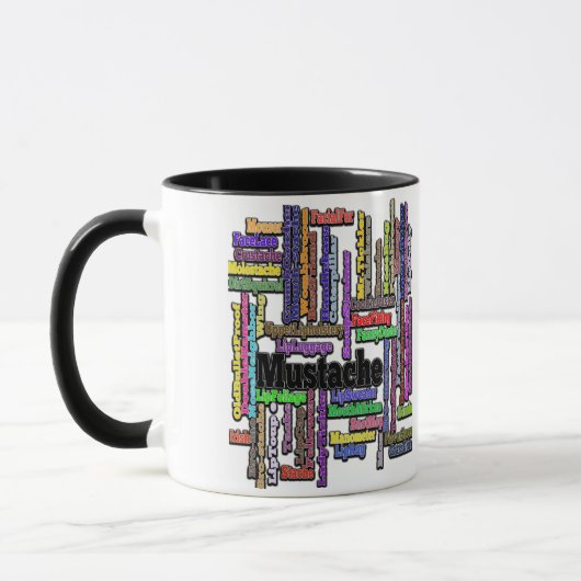 Man Tasse Funny Text Mustache Mustache Raupe (Links)