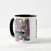 Man Tasse Funny Text Mustache Mustache Raupe (Vorderseite Links)