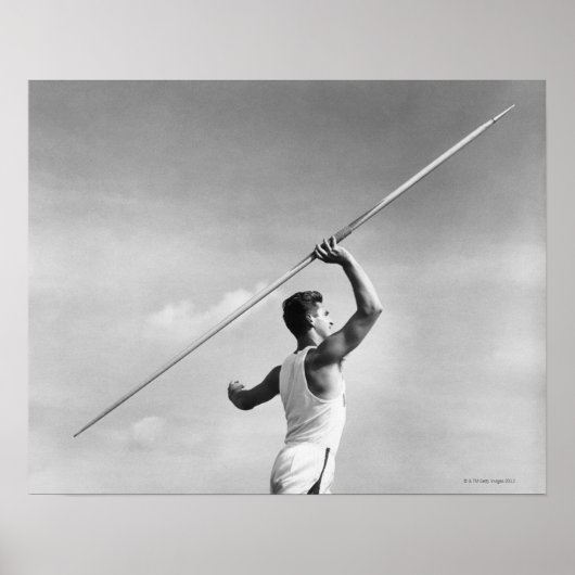 Man Throwing Javelin Poster (Vorne)