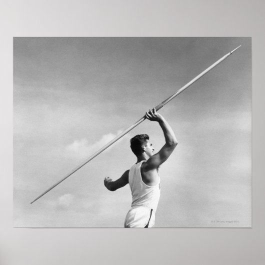 Man Throwing Javelin Poster (Vorne)