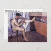 Man Trockenleg von Caillebotte Postkarte (Vorne/Hinten)
