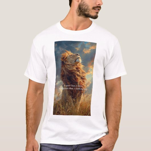 Man Tshirt mit Loin Design (Vorderseite)