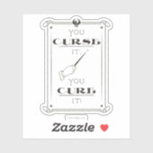 Man verflucht es, man heilt es aufkleber (Blatt)