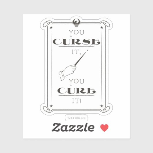 Man verflucht es, man heilt es aufkleber (Blatt)