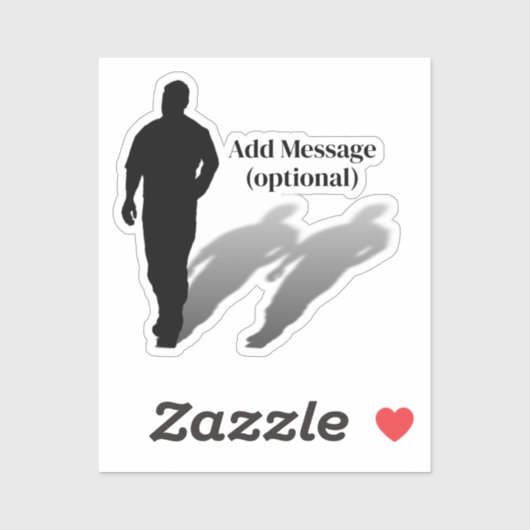 Man Vermisst Man Silhouette Aufkleber (Blatt)