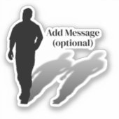 Man Vermisst Man Silhouette Aufkleber (Vorderseite)