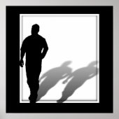 Man Vermisst Man Silhouette Poster (Vorne)
