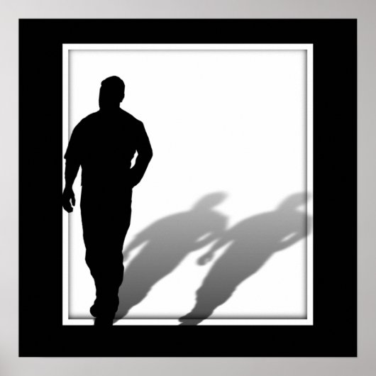 Man Vermisst Man Silhouette Poster (Vorne)
