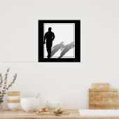 Man Vermisst Man Silhouette Poster (Küche)