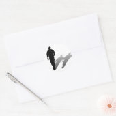 Man Vermisst Man Silhouette Runder Aufkleber (Umschlag)
