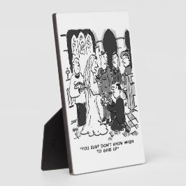 Man versucht, Bridge bei einer Hochzeit vorzuschla Fotoplatte