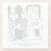 Man versucht, Bridge bei einer Hochzeit vorzuschla Glasuntersetzer (Rückseite)