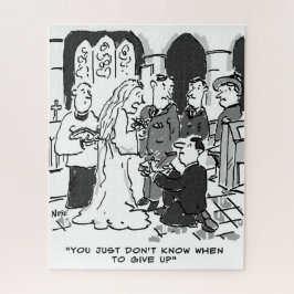 Man versucht, Bridge bei einer Hochzeit vorzuschla Puzzle