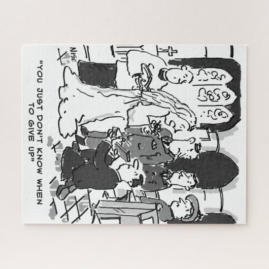 Man versucht, Bridge bei einer Hochzeit vorzuschla Puzzle (Horizontal)