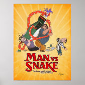 MAN VS SNAKE Don Bluth Poster von Kickstarter (Vorne)